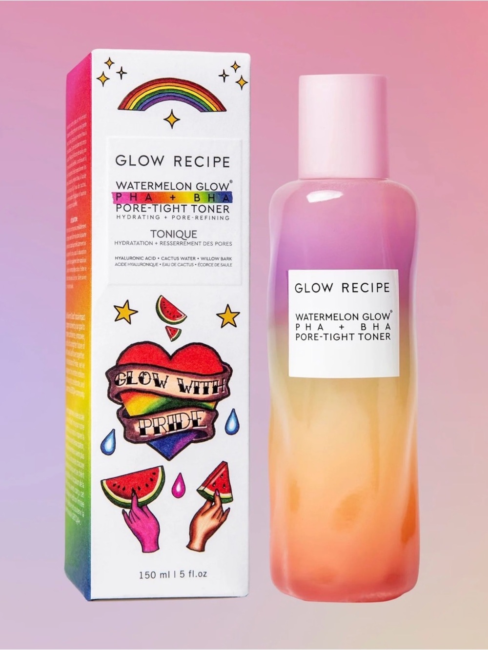 NEW Glow Recipe PRIDE WATERMELON GLOW PHA+BHA PORE-TIGHT TONER